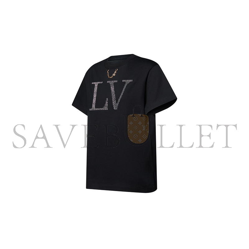 LOUIS VUITTON RHINESTONE SIGNATURE T-SHIRT 1AI415